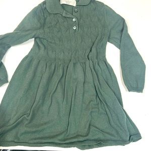H&M 5T/6 girls forest green sweater dress.